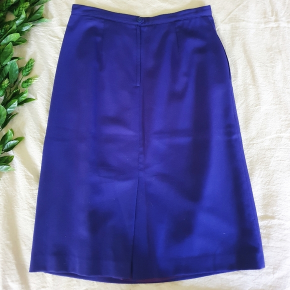 Vintage Wool Pencil Skirt Sz L - Picture 4 of 7